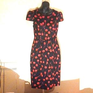 Betsey Johnson,NWOT,blackcherry,lined,midi dress.Sz.6
